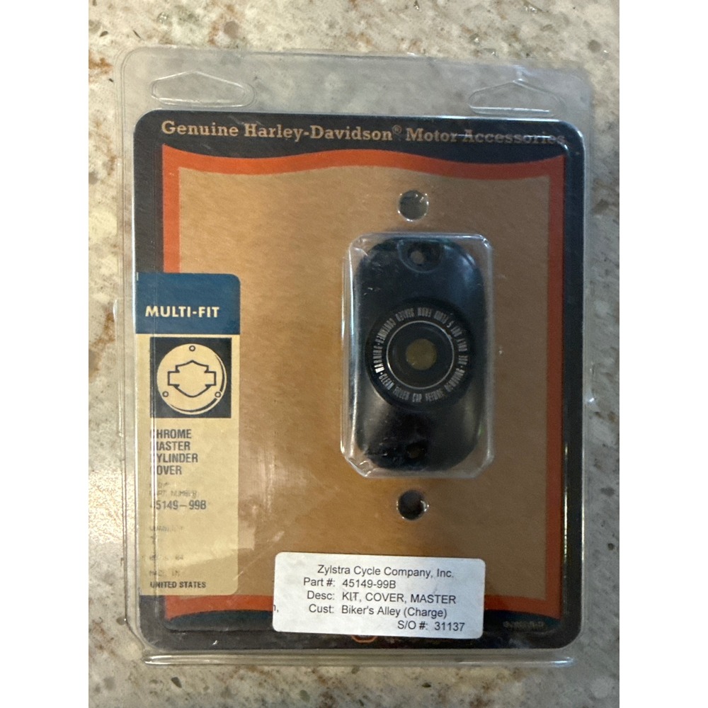 Harley-Davidson Chrome Rear Master Cylinder Cover 45149-99B Touring Softail NEW
